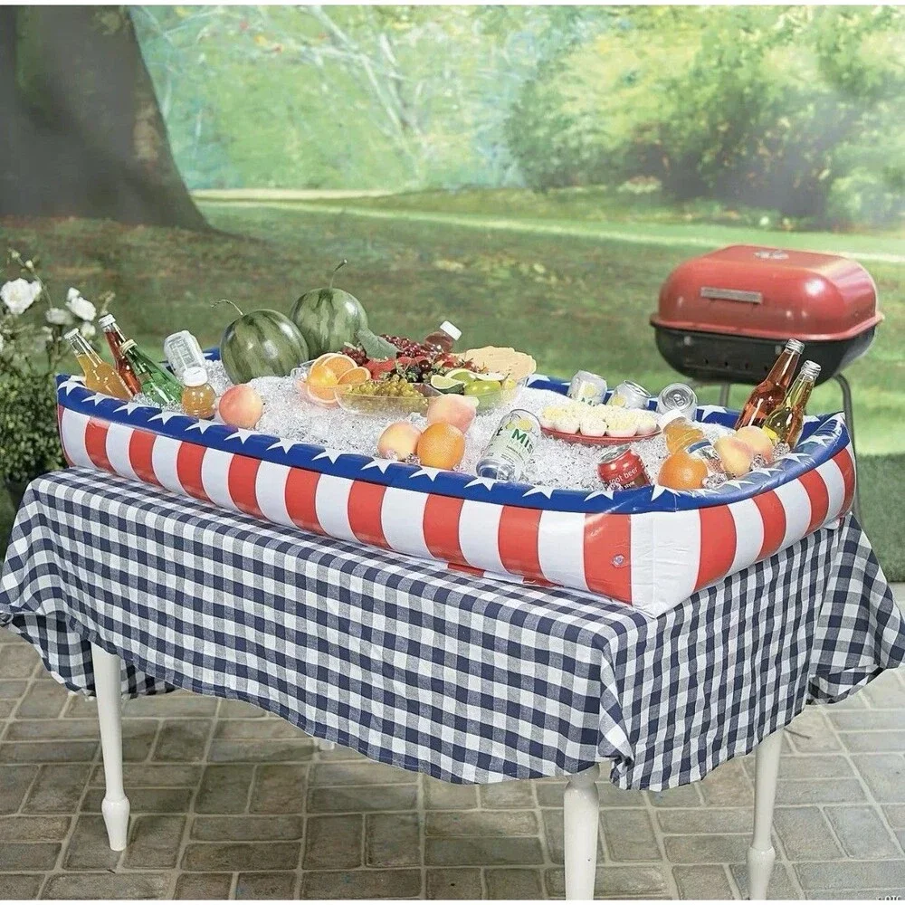 Patriotic Drink Cooler July 4th Drink Serving Buffet Salad Bar Inflatable - NEW